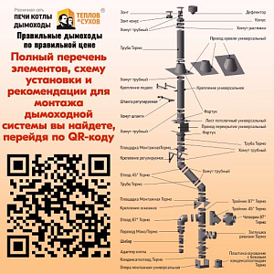 Трубы для дымохода из нержавейки L250 ТМ-Р 430-0.8 D120 для бани, газовый дымоход для котла и печная труба для отопительной печи