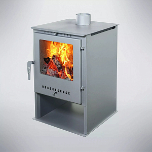 Печь-Камин Варвара "ГАРМОНИЯ 105 (Графит)" (Стальная 3D футеровка)